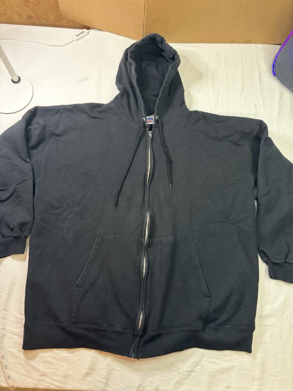 Hanes Hoodie Men’s 2XL Black Night Of The Handsounds Eagle Graphic Full Zip